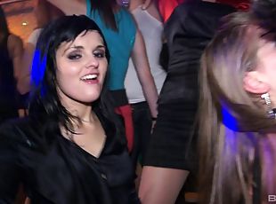 Hardcore partying in a club with an amazing hookers