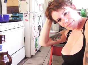 Inked mature mom wants the son's wet dong in both her succulent holes