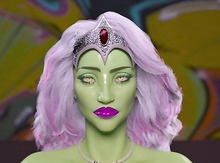 Freaky Trans Alien Queen gets her ass pounded by BBC