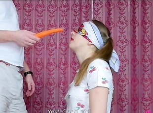 she passed a challenge with food and seduce her/ BLOWJOB/ TABOO